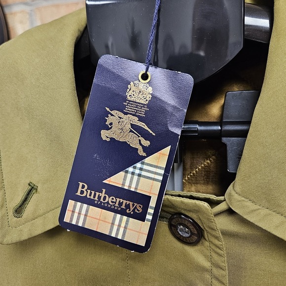 Burberrys' of London Vintage NWT Quilted Wool Olive/Army Green Otterham Jacket - Picture 4 of 13